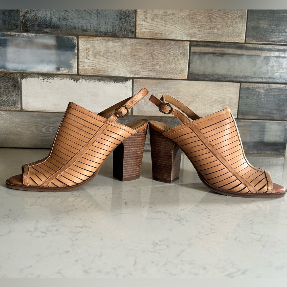 Lucky Brand Lialor Slingback Leather Open Toe Sandals 9/39 - Picture 6 of 13